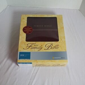 Zondervan NIV Family Bible Burgundy Italian‎ Duo-Tone New International Version